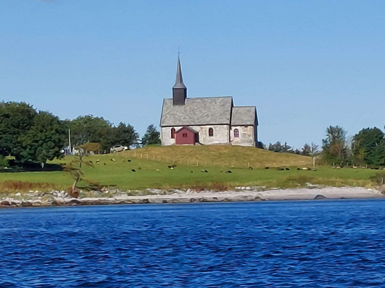 церковь на острове смола онлайн-пазл