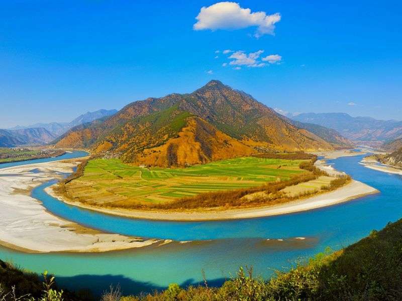 Река Янцзы в Китае онлайн-пазл