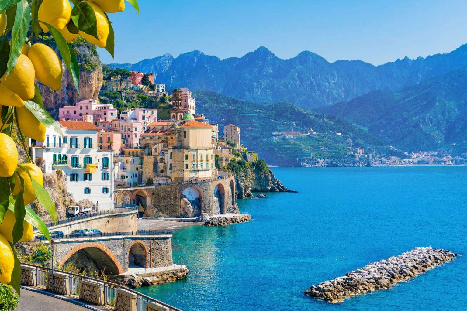 Den lilla staden Amalfi Pussel online