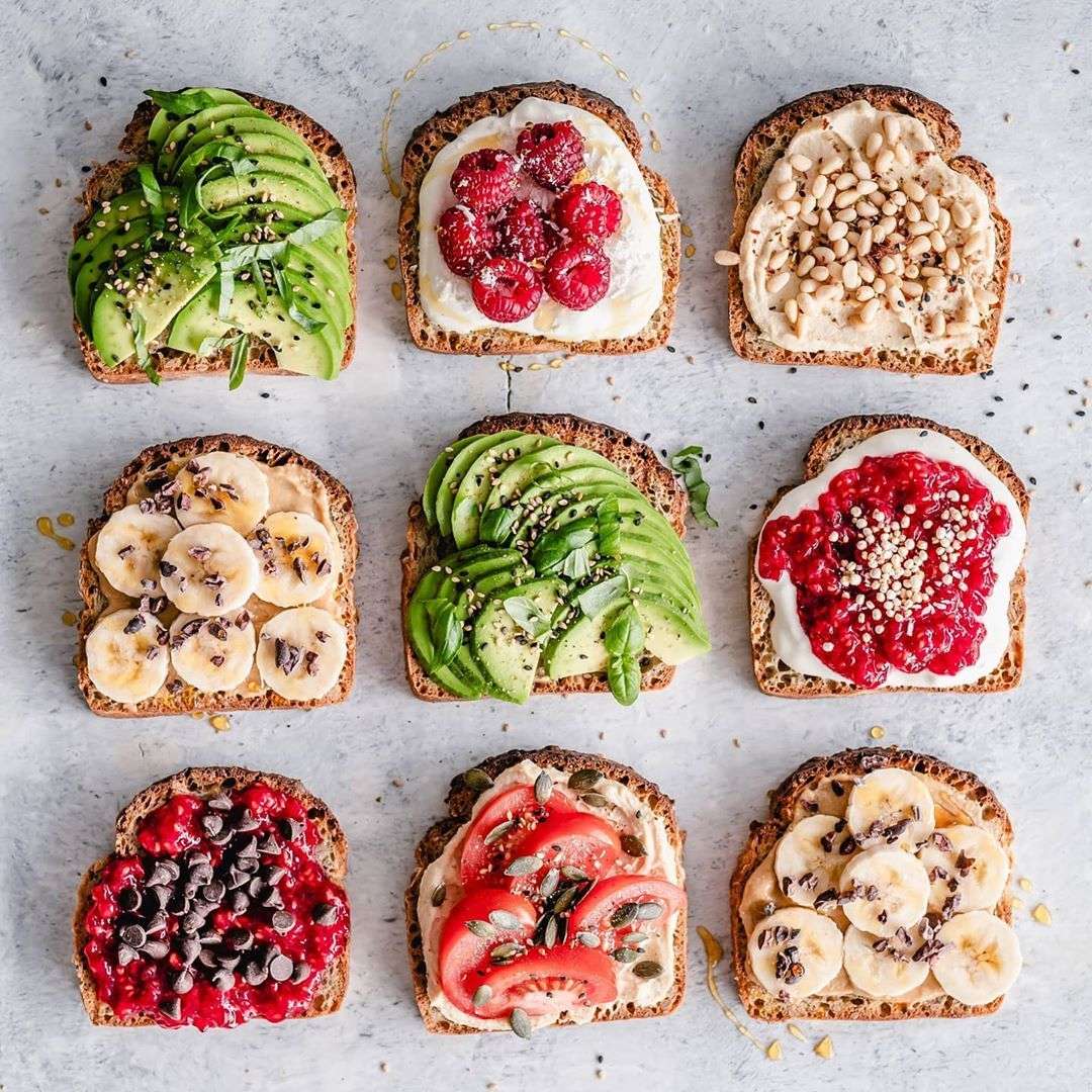 Zdravý toast k snídani skládačky online