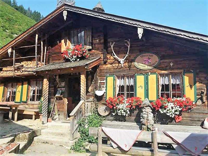 Fellenberg Alpenrose Hut Tirol Ausztria online puzzle