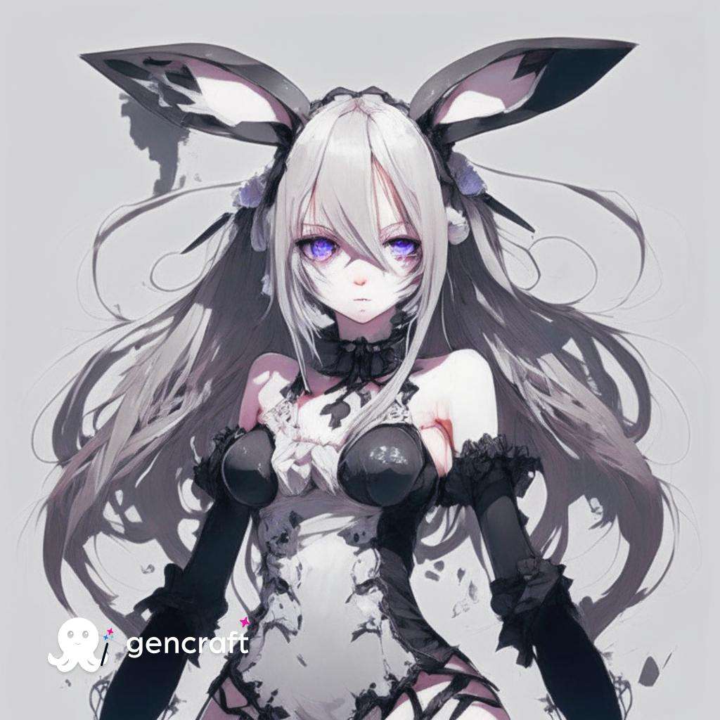 Goth Bunny girl jigsaw puzzle online