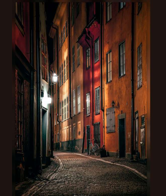 Старе місто Стокгольма онлайн пазл
