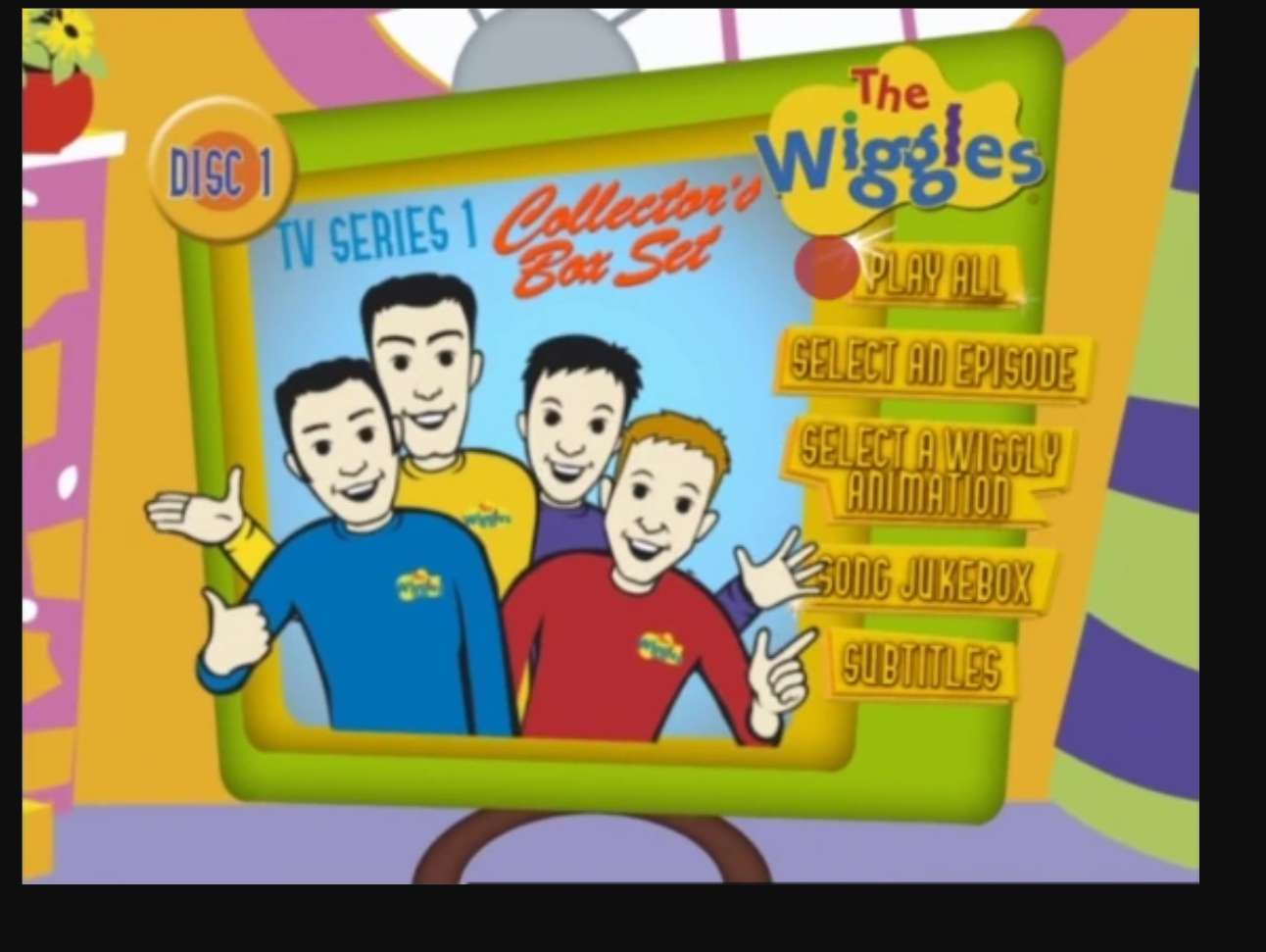 Série de TV Disco 1 Menu do DVD The Wiggles puzzle online