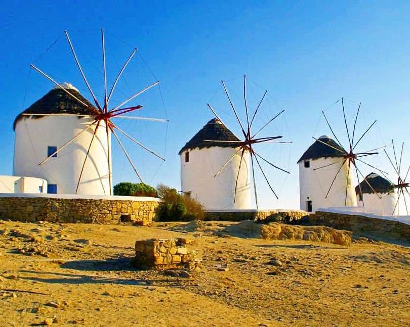 Windmolens op Mykonos online puzzel