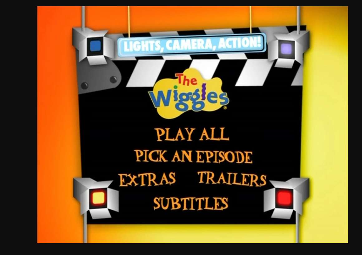 Lumières Camera Action Wiggles Menu DVD 2005 puzzle en ligne