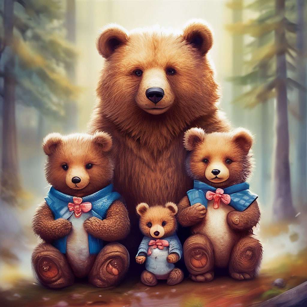 famille d'ours puzzle en ligne
