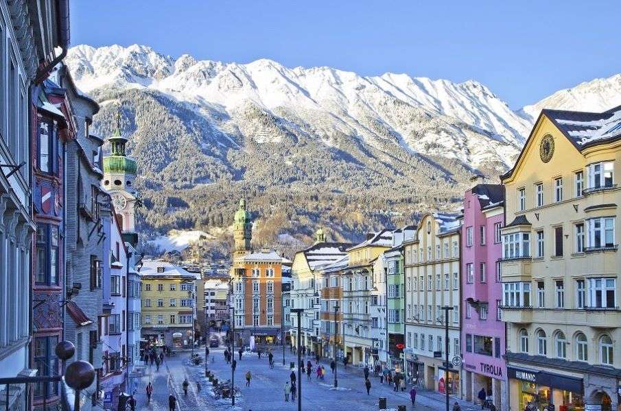 Innsbruck Tyrol Österrike Pussel online