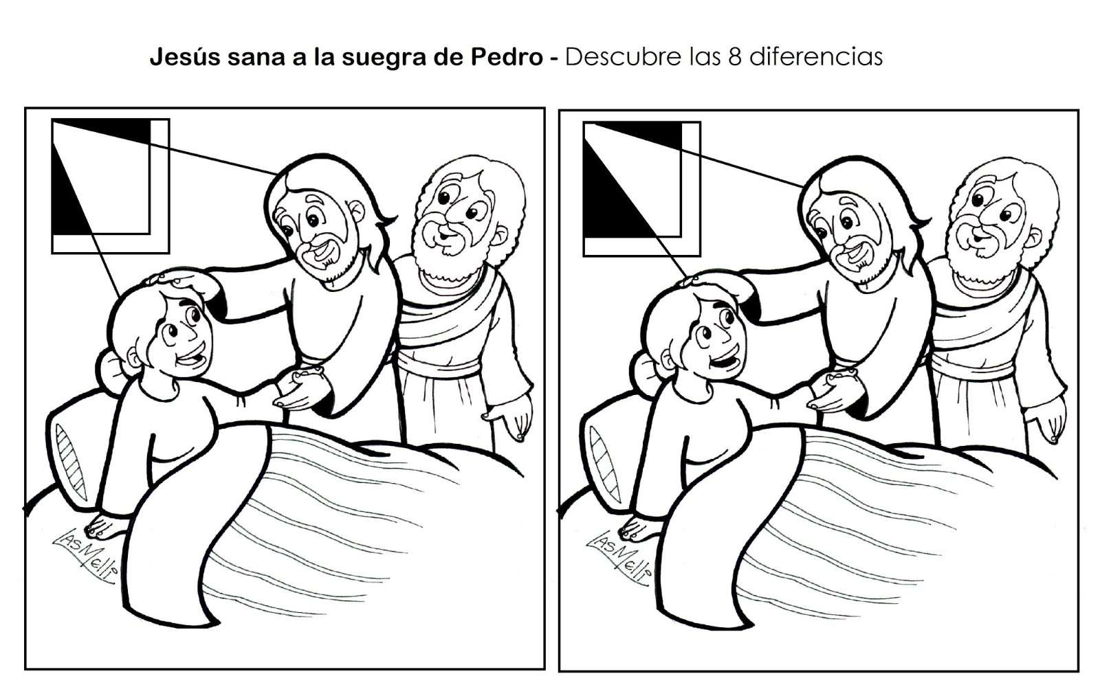Jezus geneest de schoonmoeder van Petrus online puzzel