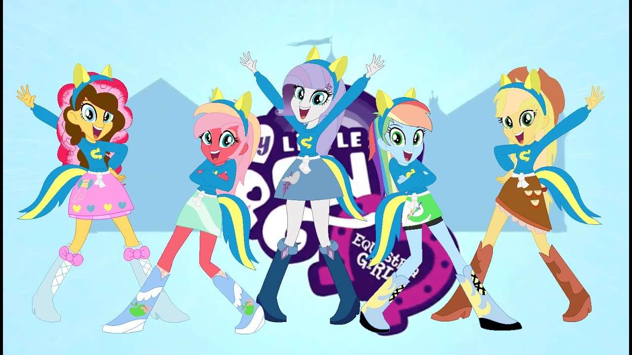 MLP EQG Sing Along Cafeteria Puzzle Factory онлайн-пазл