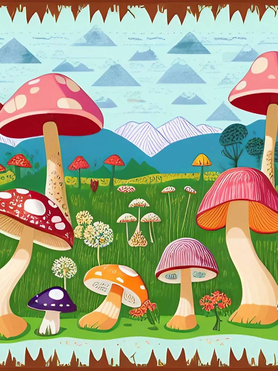 paesaggio di funghi puzzle online