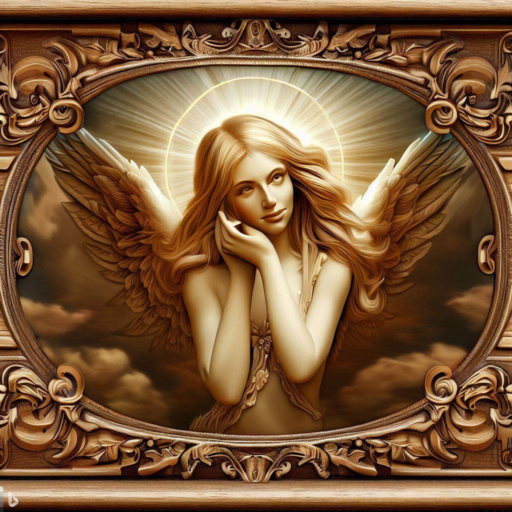 Ein wunderschöner weiblicher Engel Online-Puzzle