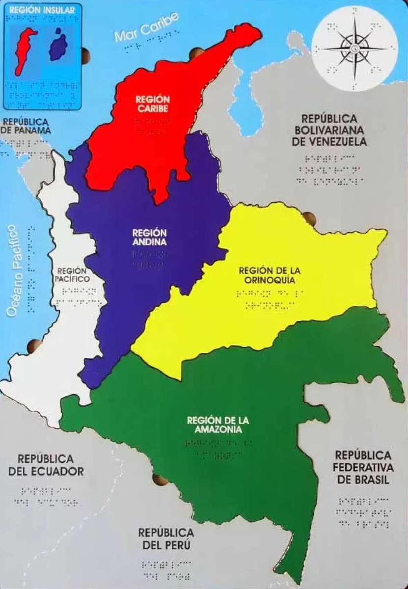 regiones naturales de colombia rompecabezas en línea