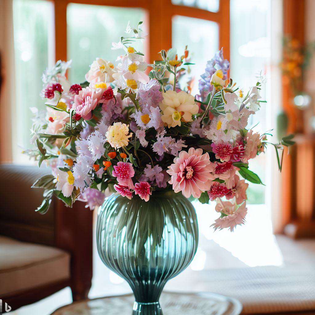 Ένα όμορφο βάζο με λουλούδια παζλ online