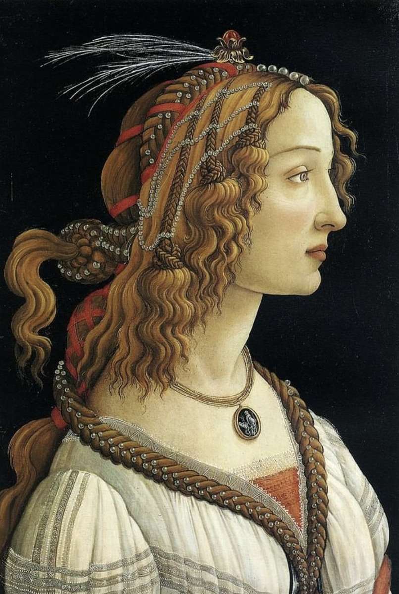 Porträt einer jungen Frau. S. Botticelli Puzzlespiel online