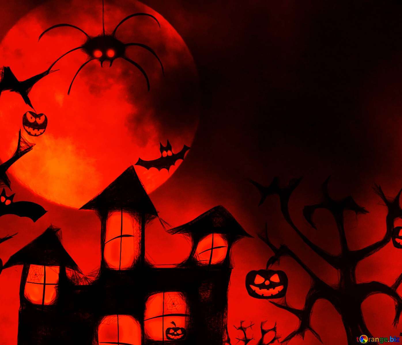 Gruseliges Halloween-Haus Online-Puzzle