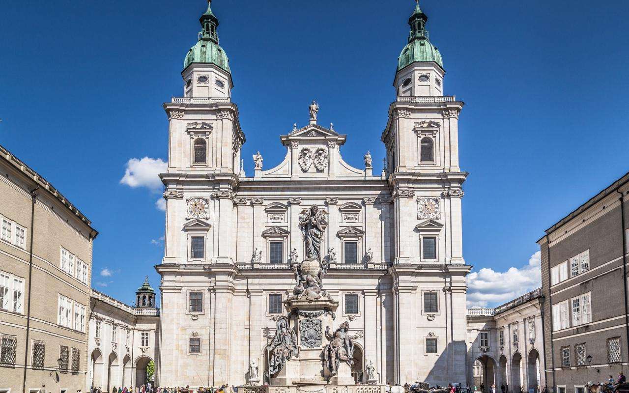 Город Зальцбург Австрия онлайн-пазл