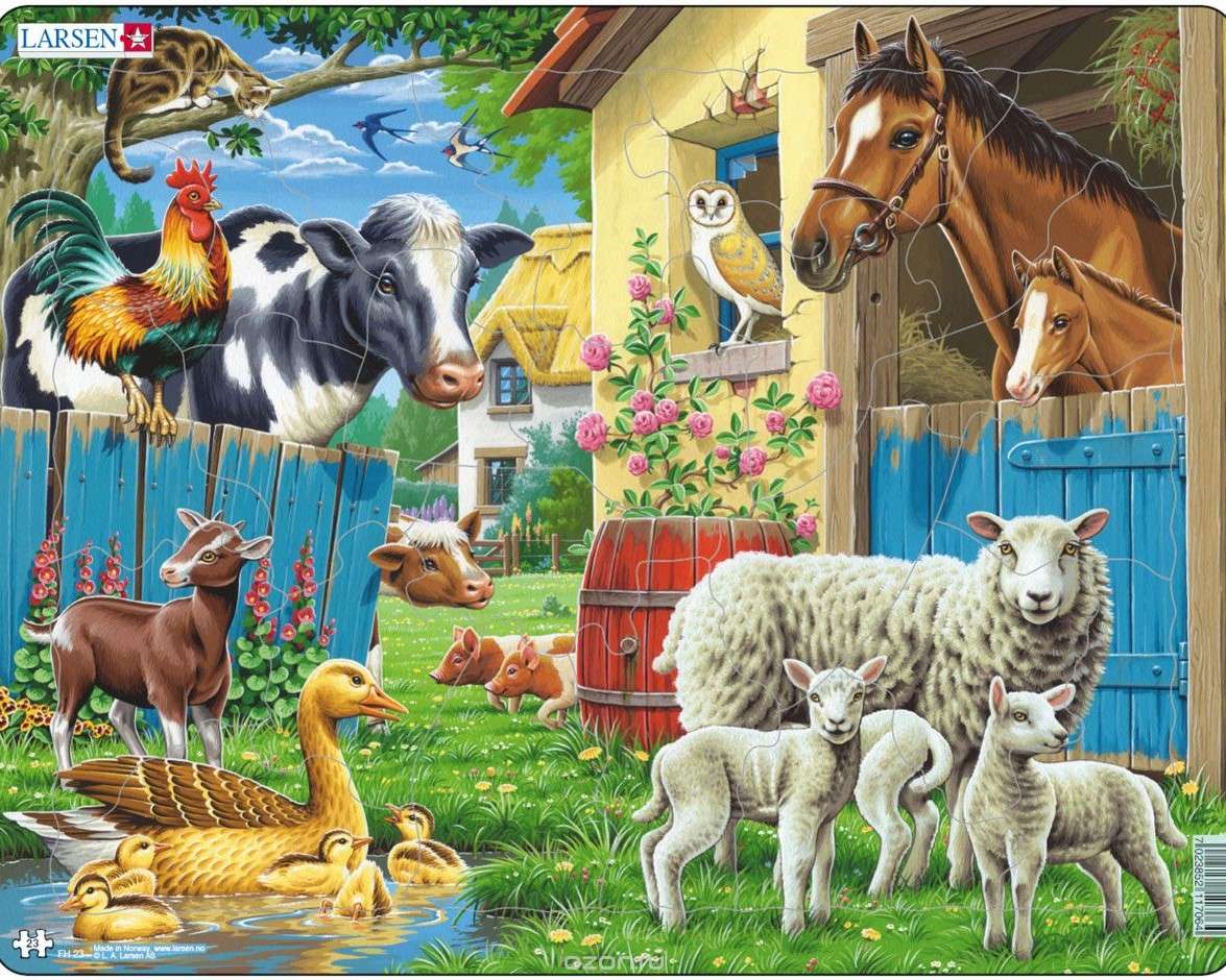 Puzzle - animals on the farm online puzzle