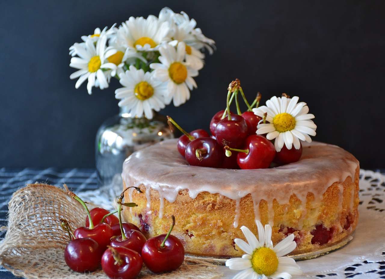 Cseresznyés sütemény kirakós online