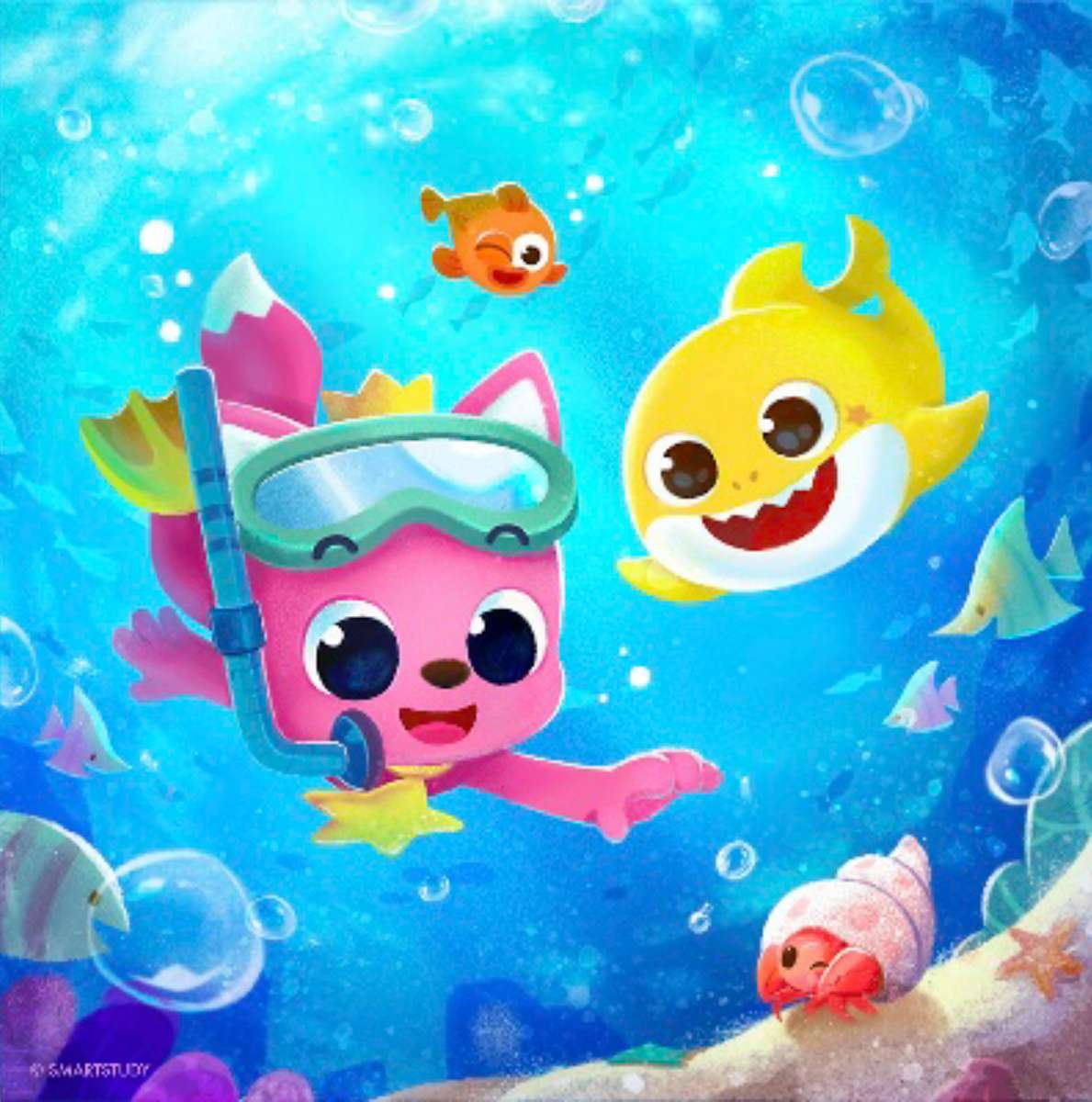 Unterwasser-Pinkfong❤️❤️❤️❤️❤️❤️ Online-Puzzle