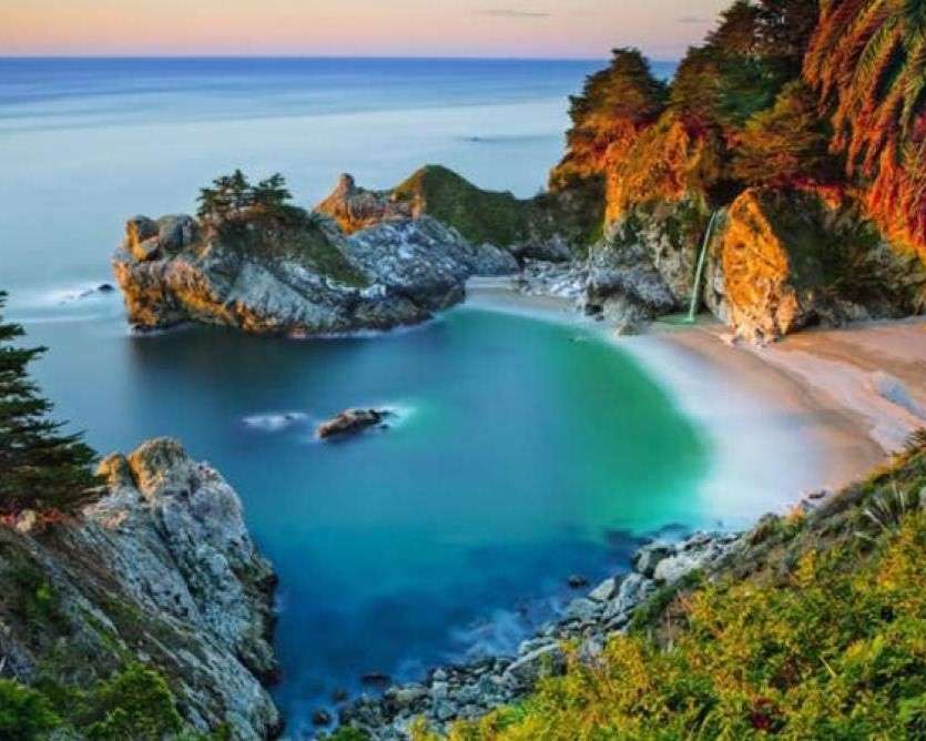 Cove with a beach jigsaw puzzle online