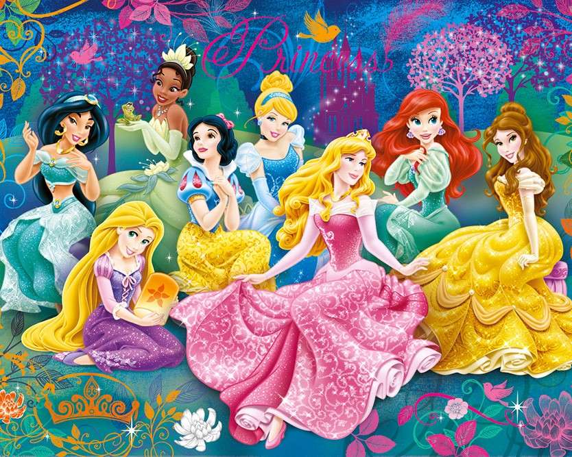 Princesses from Disney fairy tales online puzzle