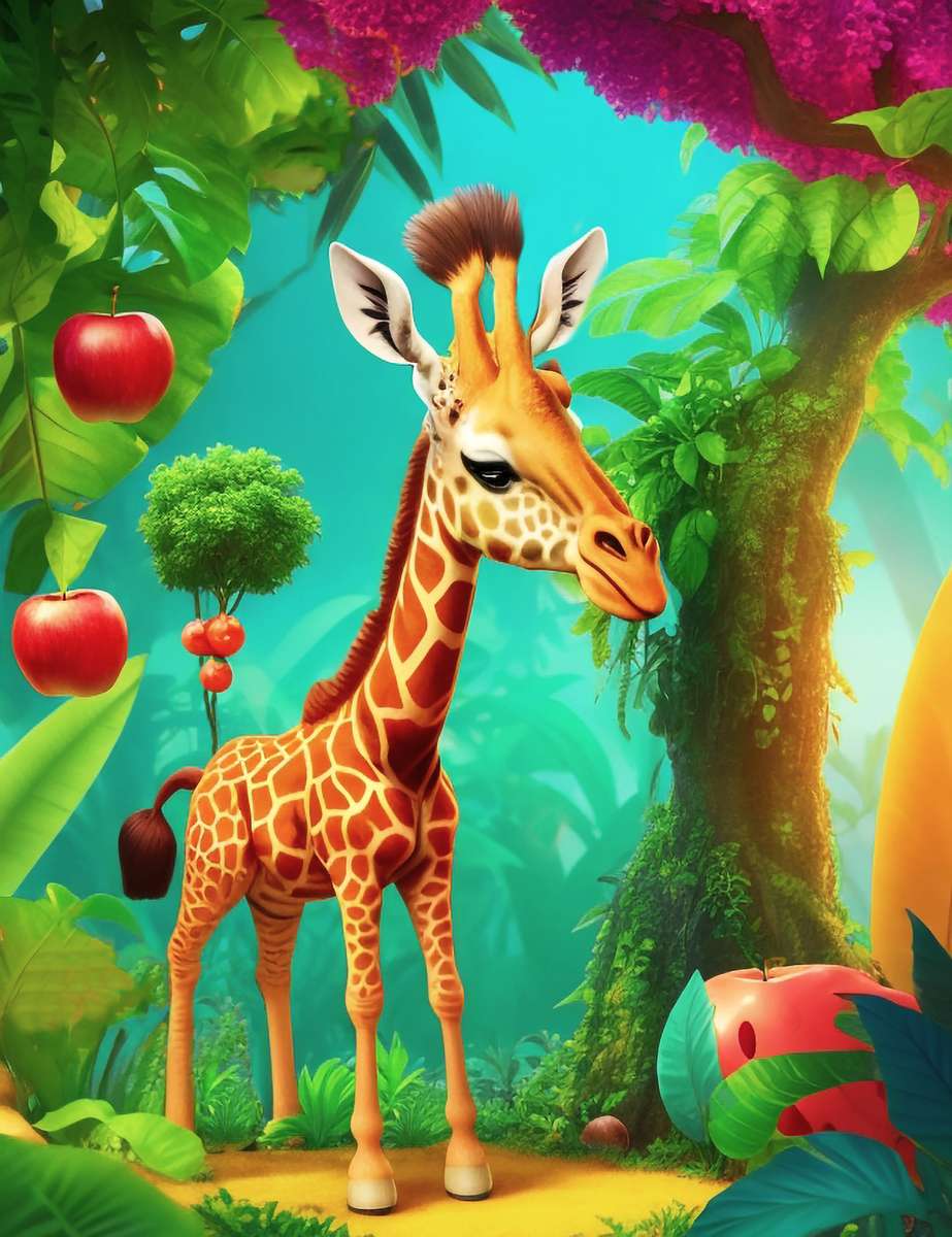 Giraffen Tina pussel på nätet