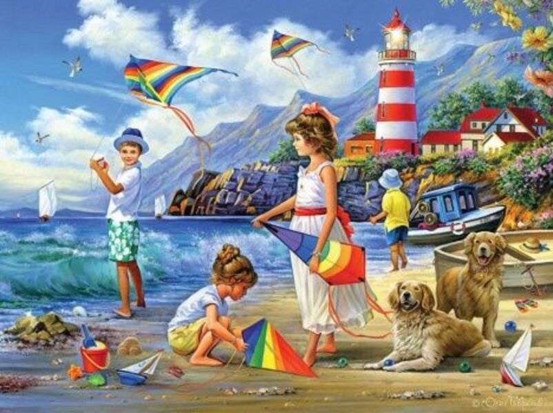 Chiots sur la plage #271 puzzle en ligne