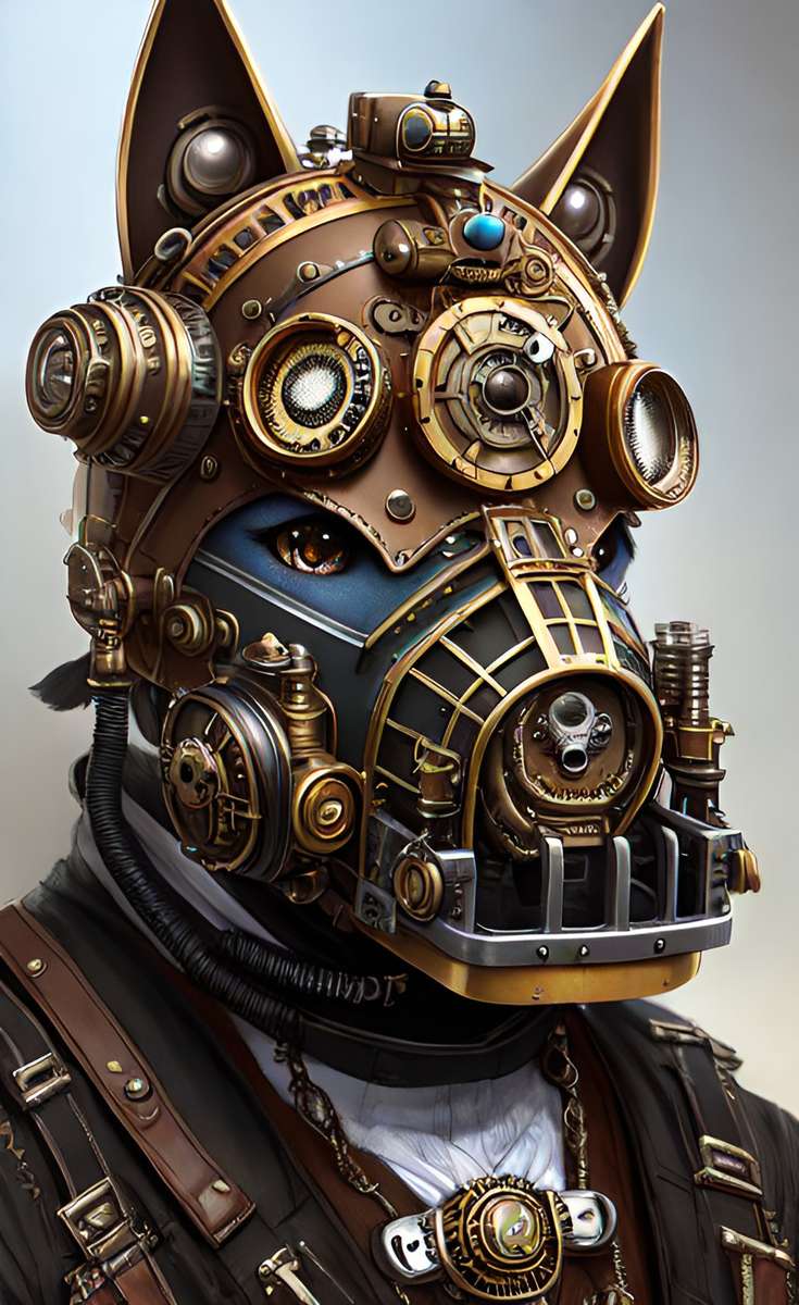 Un animal con equipo steampunk rompecabezas en línea