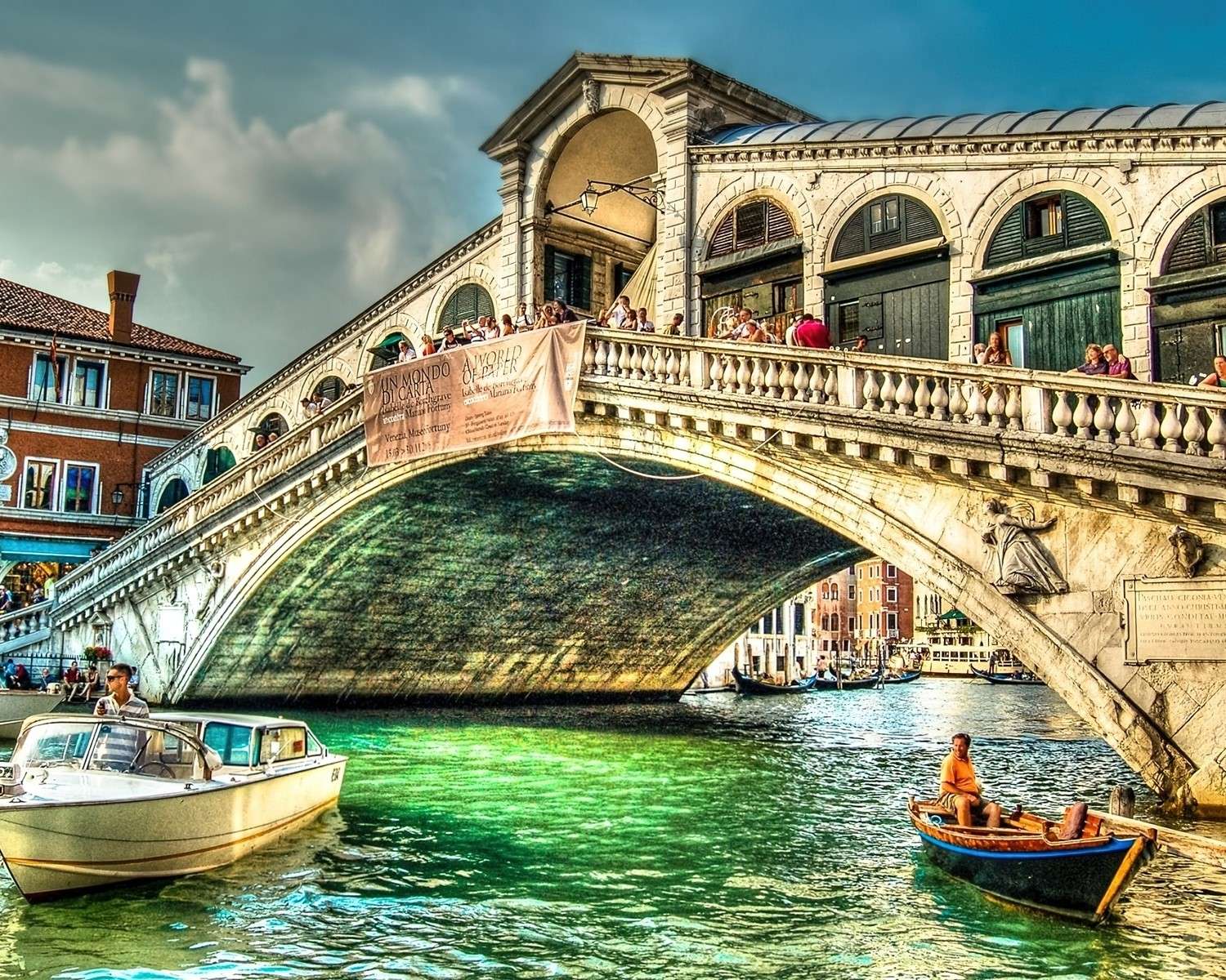 Puente de Rialto con arco en Venecia rompecabezas en línea