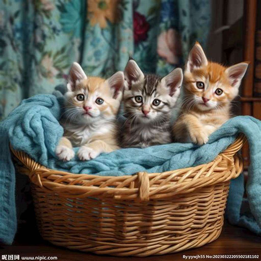 Kitties într-un coș puzzle online