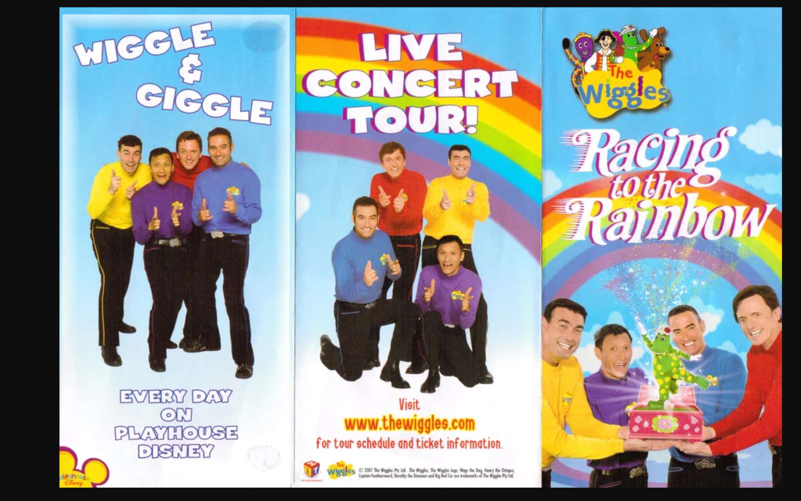 Correndo ao redor do arco-íris livreto Wiggles 2006 quebra-cabeças online