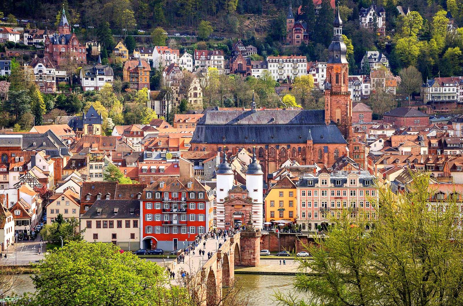 Fantastisk utsikt över Heidelberg pussel på nätet