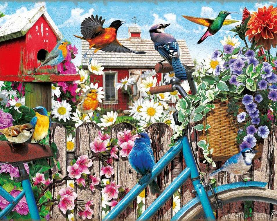 Pássaros coloridos puzzle online