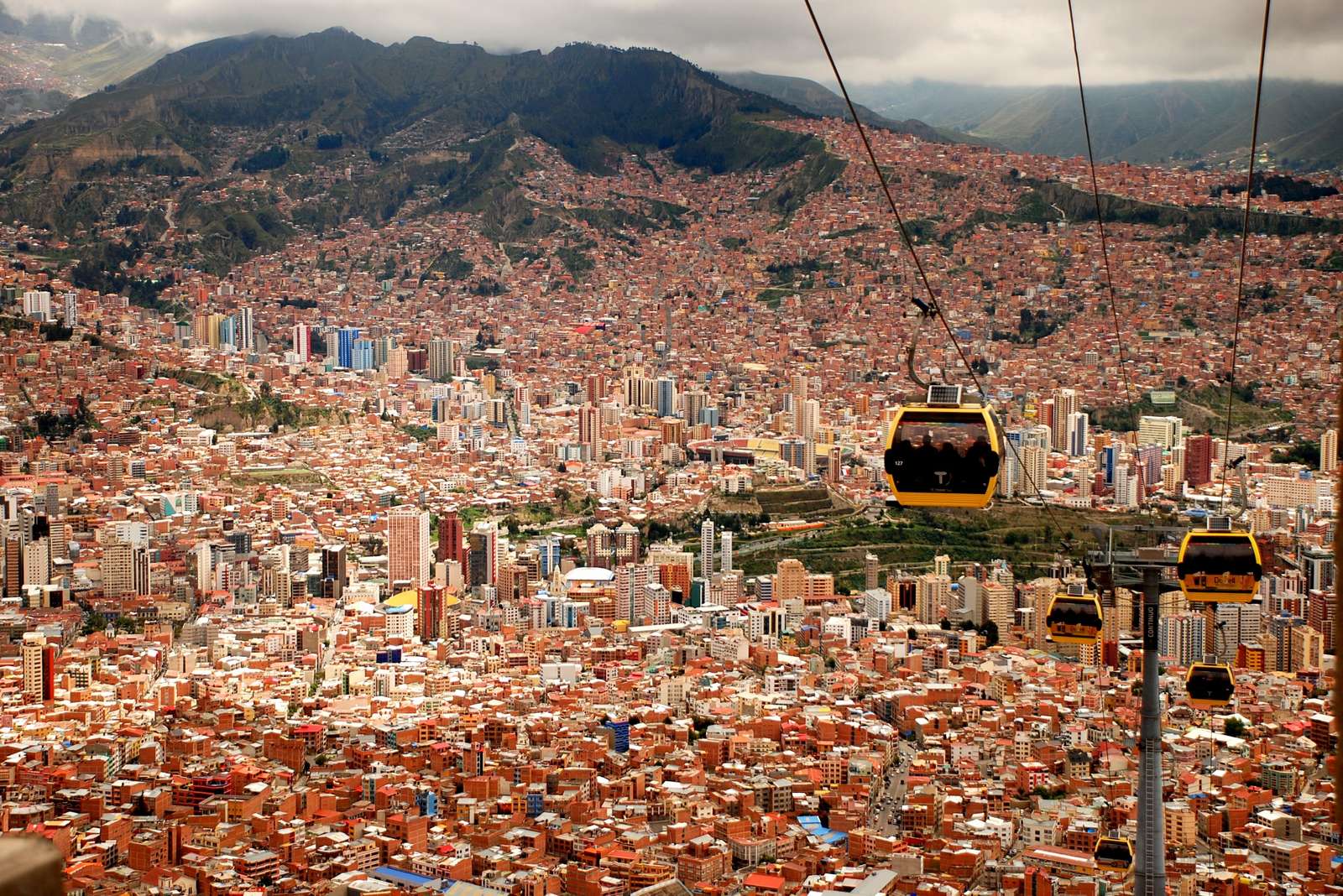 Stadsgezicht van La Paz, Bolivia online puzzel