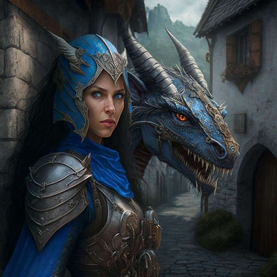 синий дракон пазл онлайн
