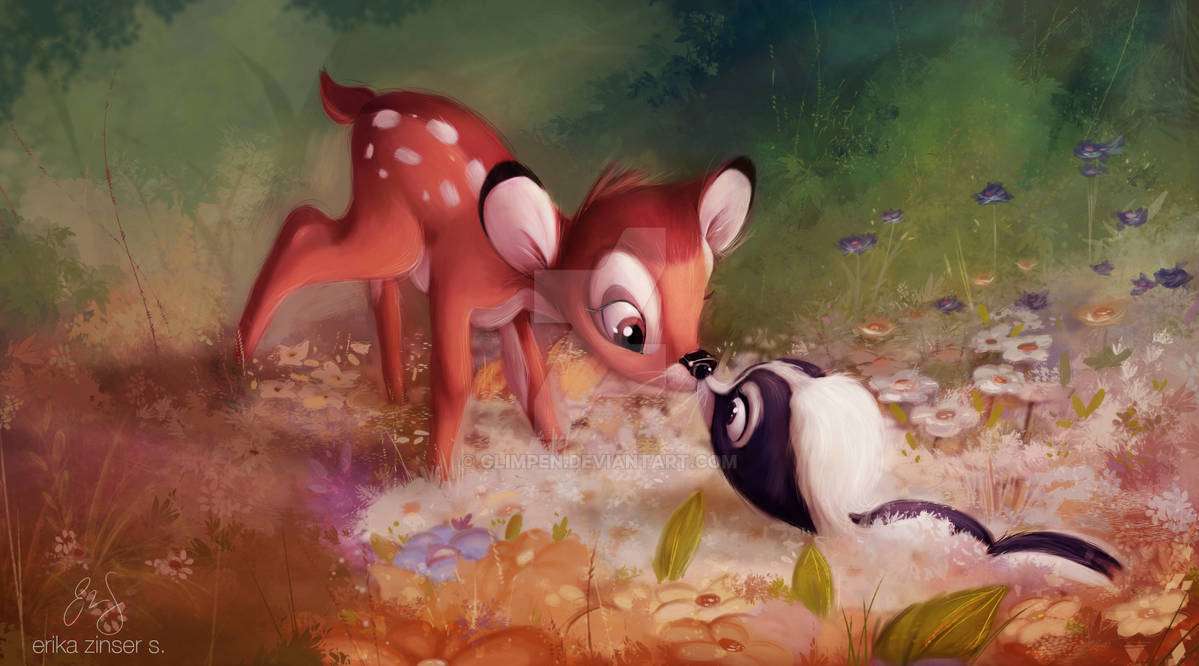 Bambi: Μπορείτε να με ονομάσετε λουλούδι online παζλ