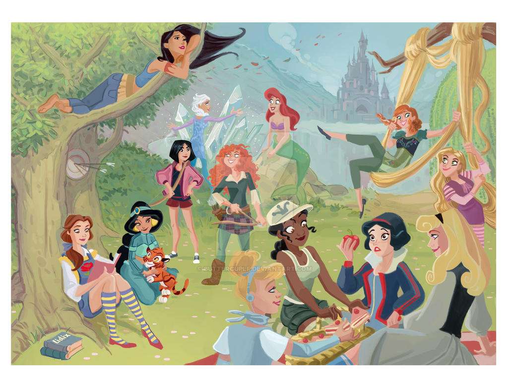 Picnic prințesa Disney jigsaw puzzle online
