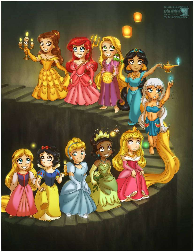 Princesas Chibi puzzle online