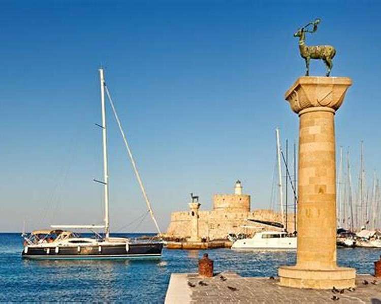 Oude haven in Griekenland legpuzzel online