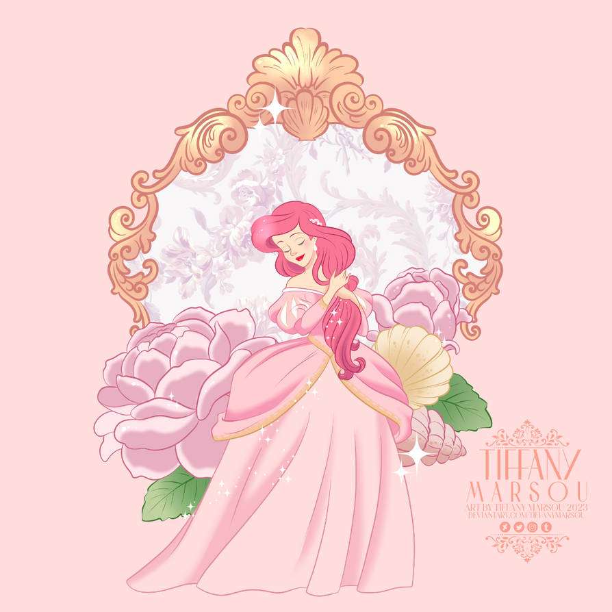 Ariel rózsaszín ruha online puzzle