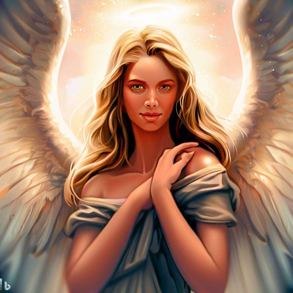 Een mooie vrouwelijke engel online puzzel