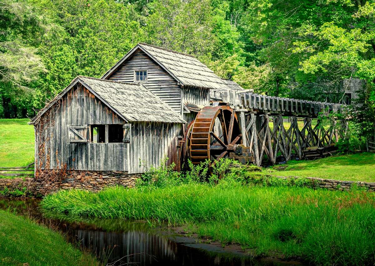 Alte Mühle am Blue Ridge Parkway (Virginia, USA) Puzzlespiel online