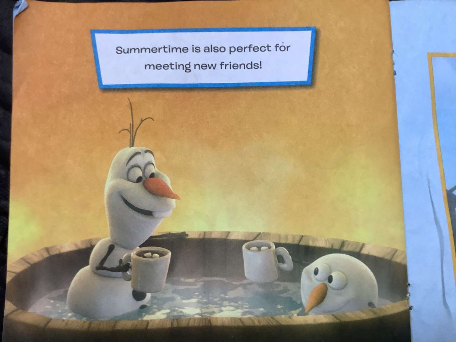 Olaf in hot bath online puzzle