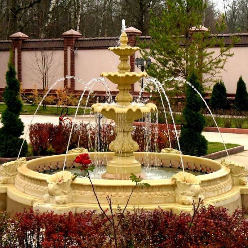 De fontein in het park legpuzzel online