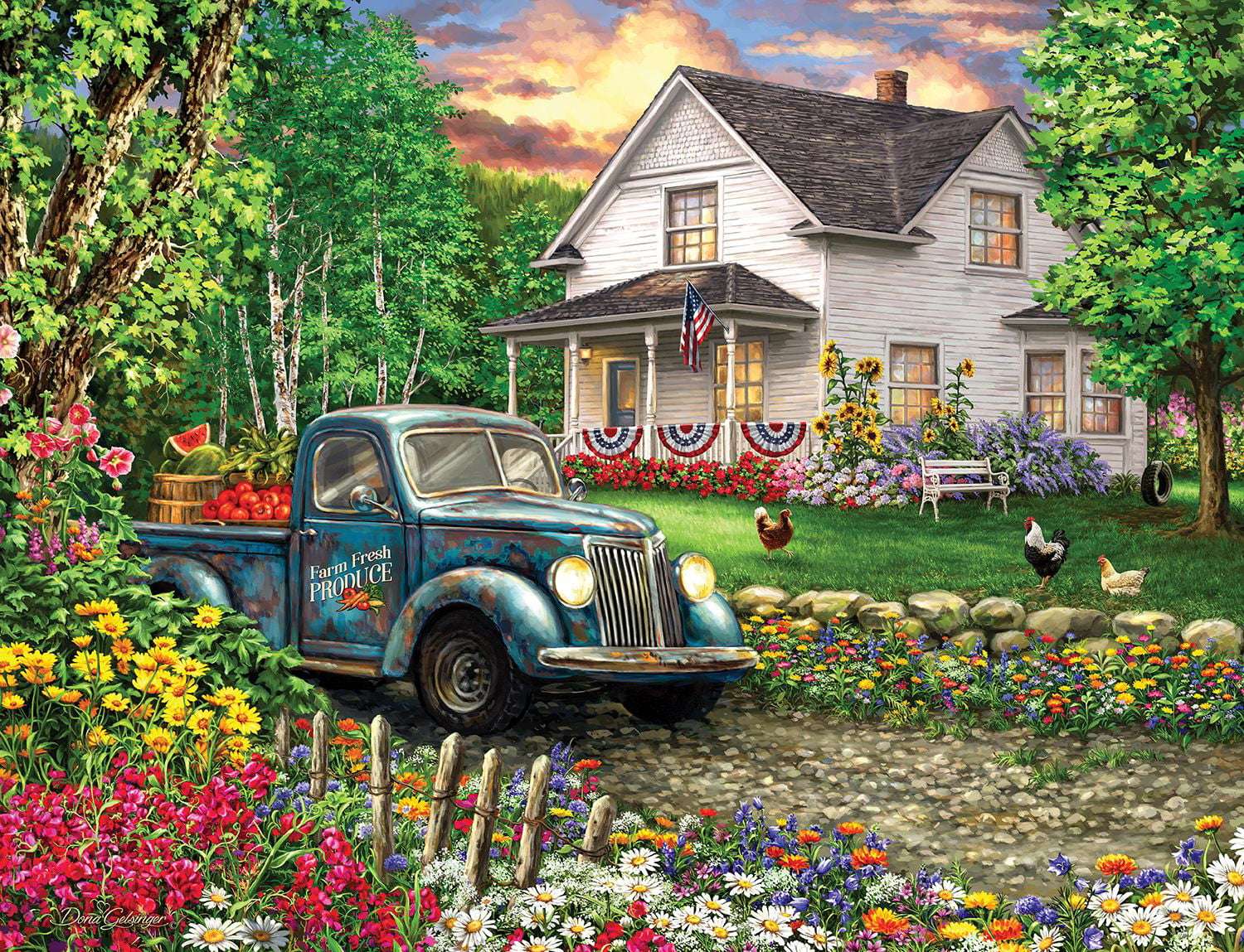 Une maison pleine de fleurs puzzle en ligne