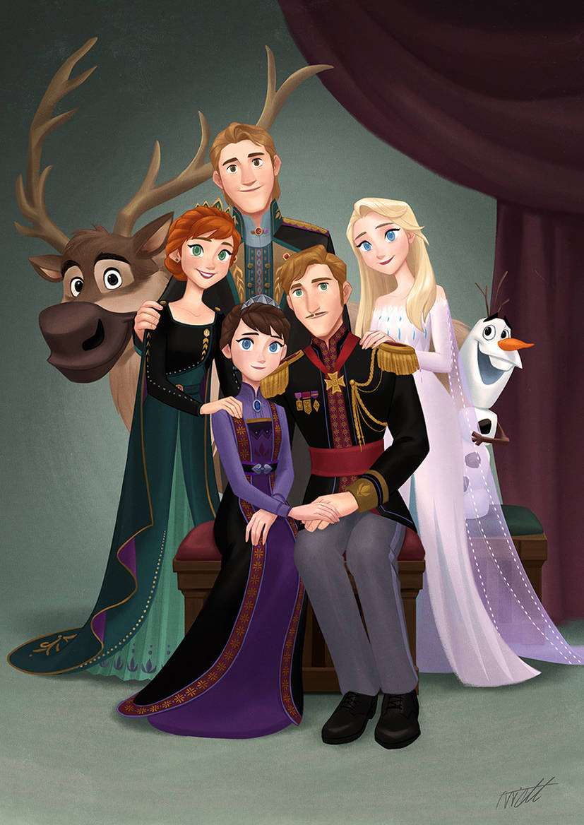 Frozen 2: Royal Family Portrait pussel på nätet
