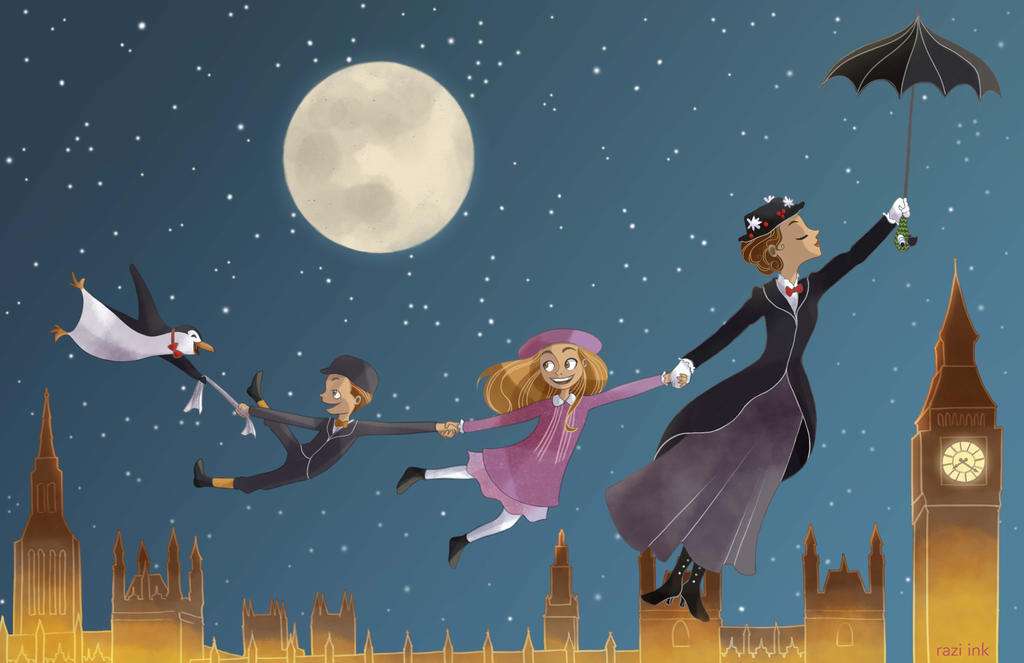 Mary Poppins survole Londres puzzle en ligne