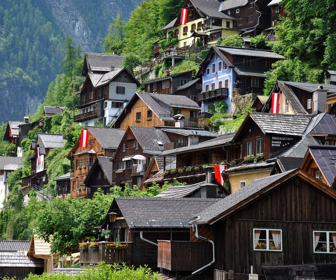 Hallstatt în Austria Superioară jigsaw puzzle online