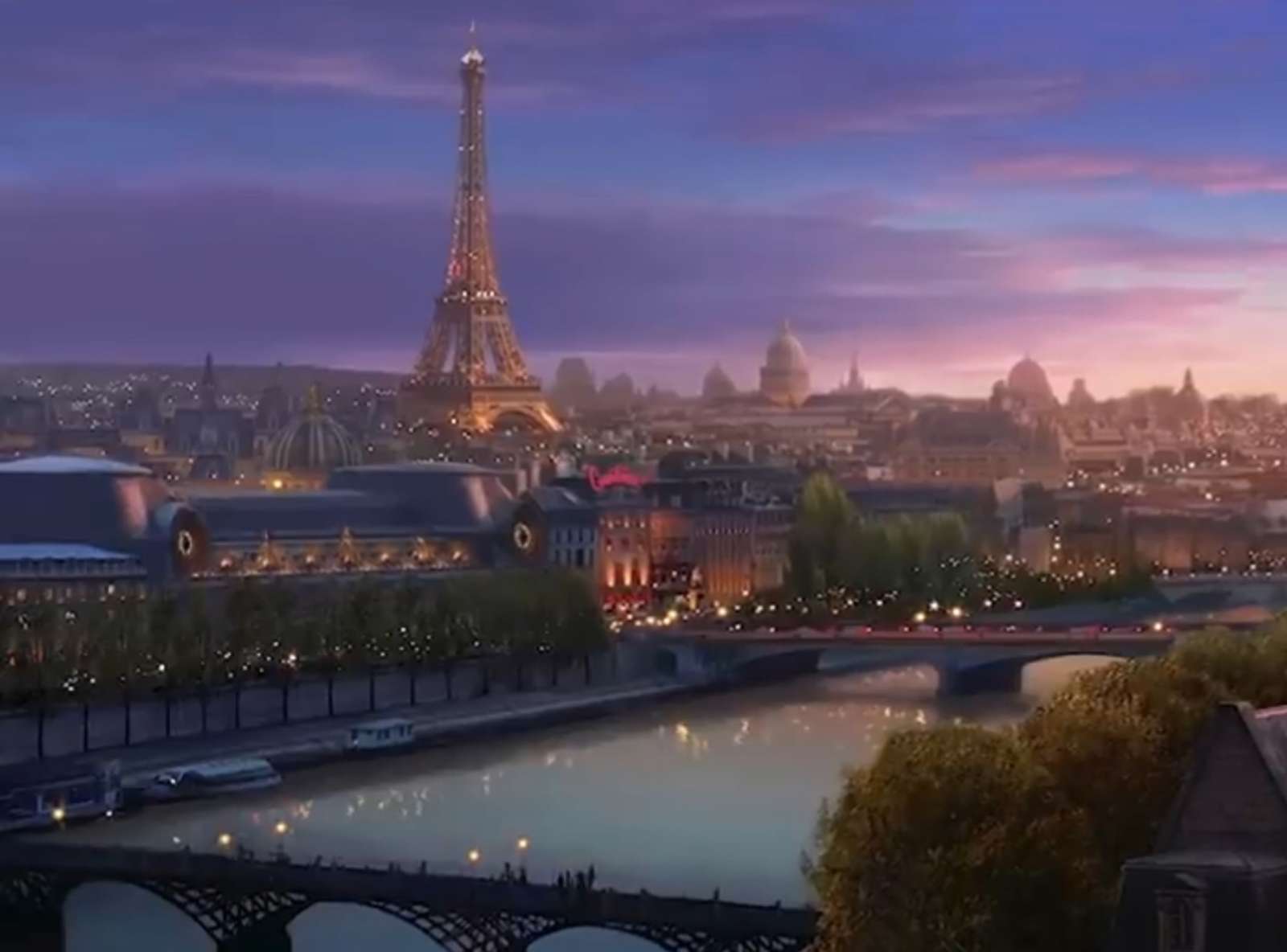 Krásná noc v Paříži skládačky online